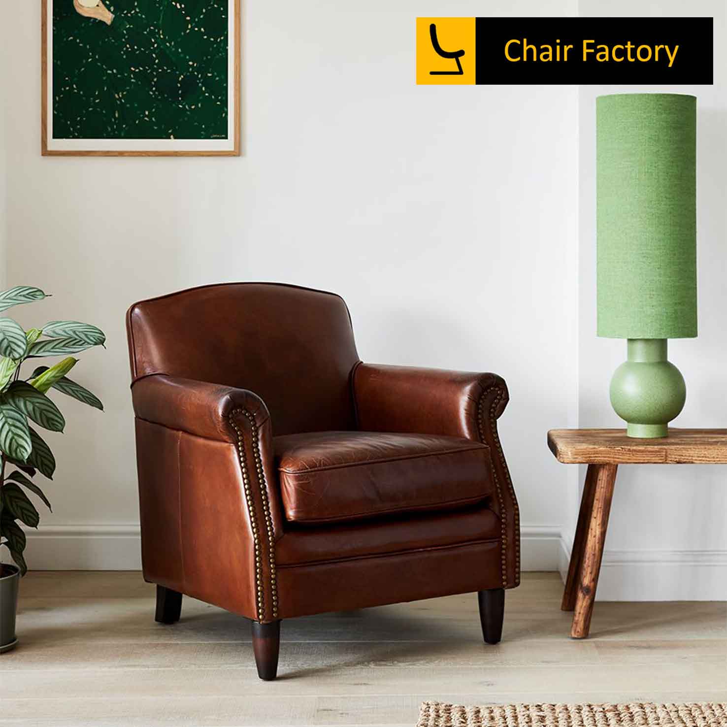 Fiori Genuine Leather Arm Chairs