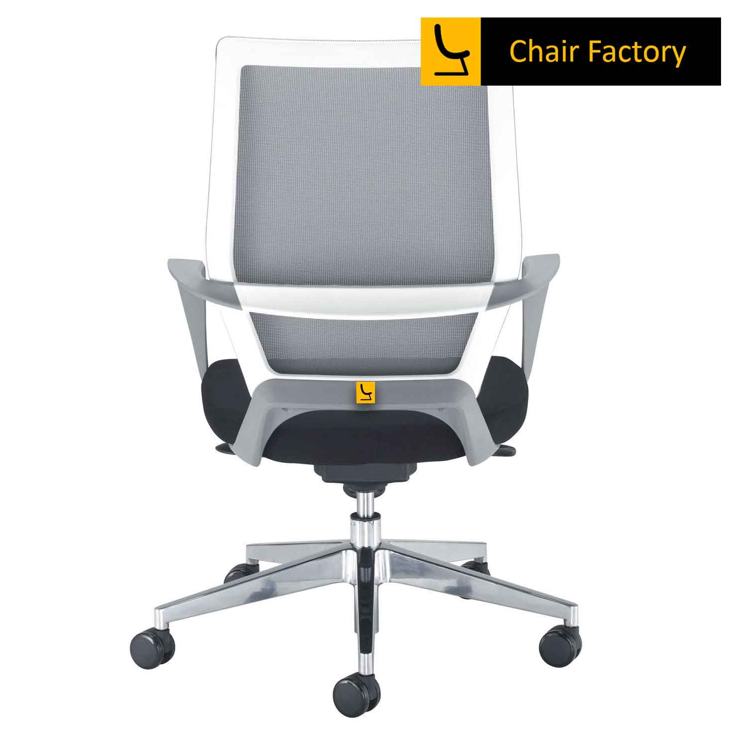 Focus White Mid Back Ergonomic Office Chair 
