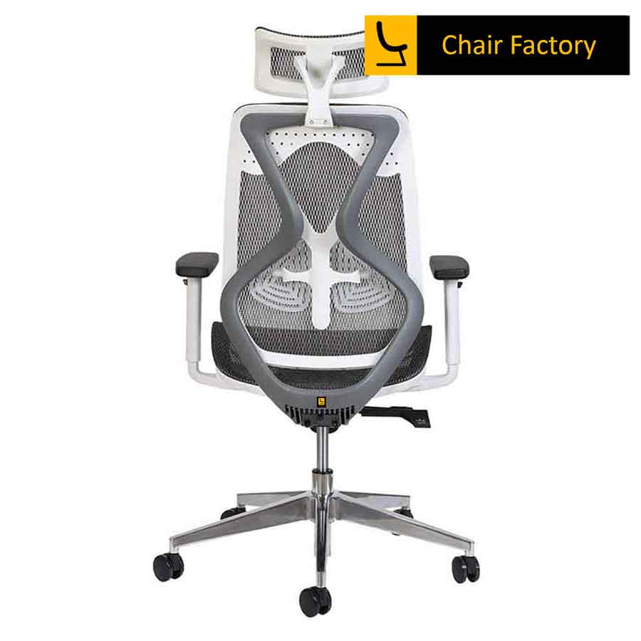 White Octopus ZX High Back Ergonomic Chair Mesh Seat