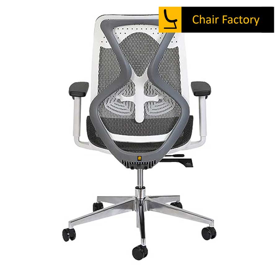 WHITE OCTOPUS ZX MID BACK MESH SEAT ERGONOMIC CHAIR 