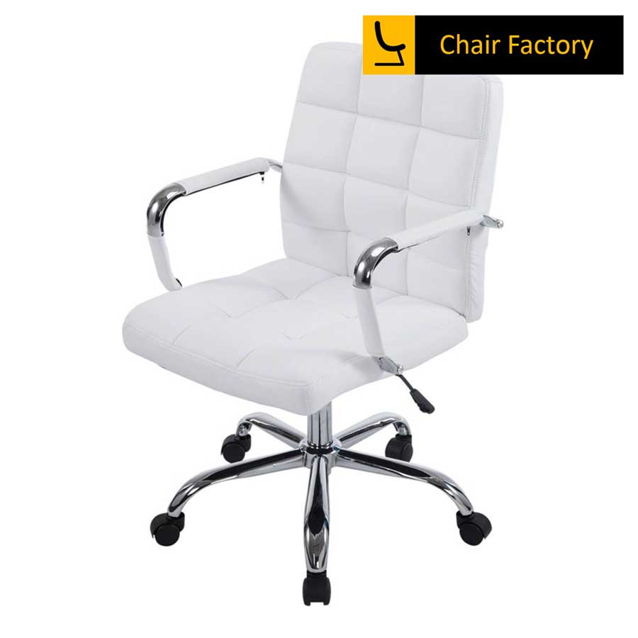 VINCENT WHITE CONFERENCE ROOM LEATHER CHAIR
