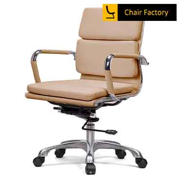 James Soft Pad Mid Back Conference Room Leather Chair