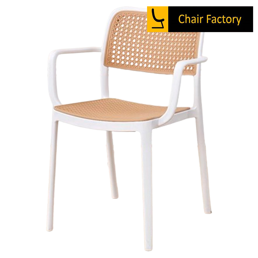 White Mace  Cafe Chair With Arms
