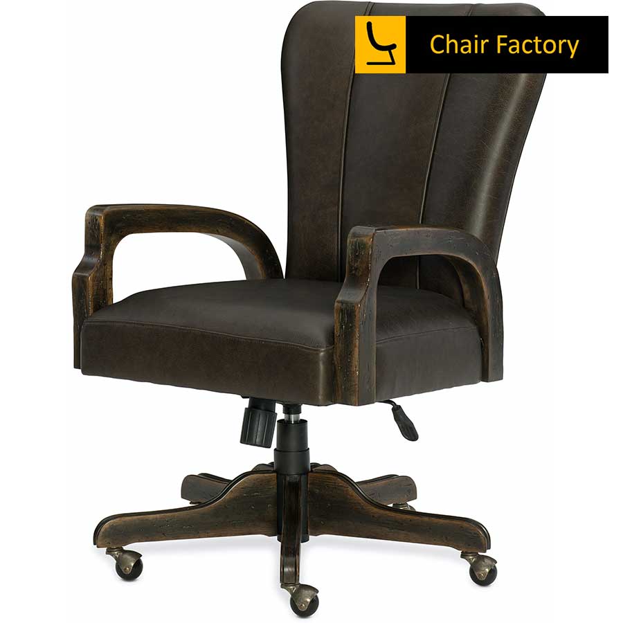 Idris Coco Brown Vintage100% Genuine Leather Chair