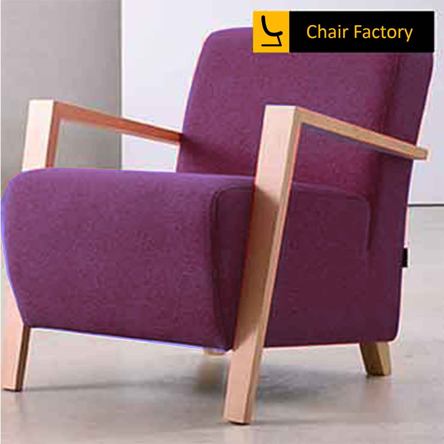 Deneb Purple Accent Chair With Arms