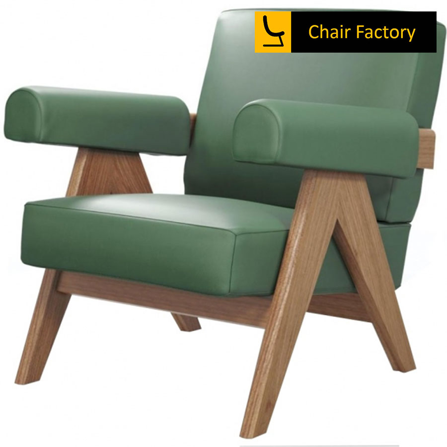 Pierre Jenneret Dark Green Replica Arm Chair