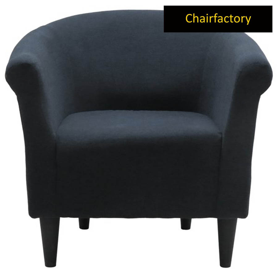 Tuchico Black Velvet Accent Chair