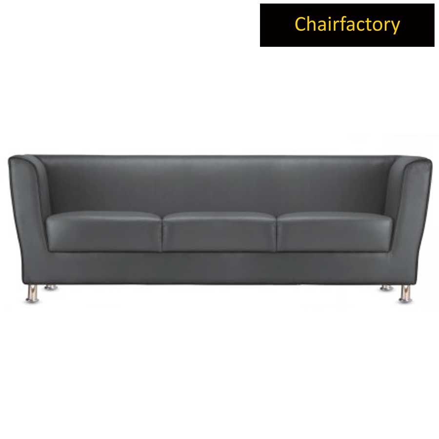 Blakewell 3 Seater Black Leatherette Sofa 