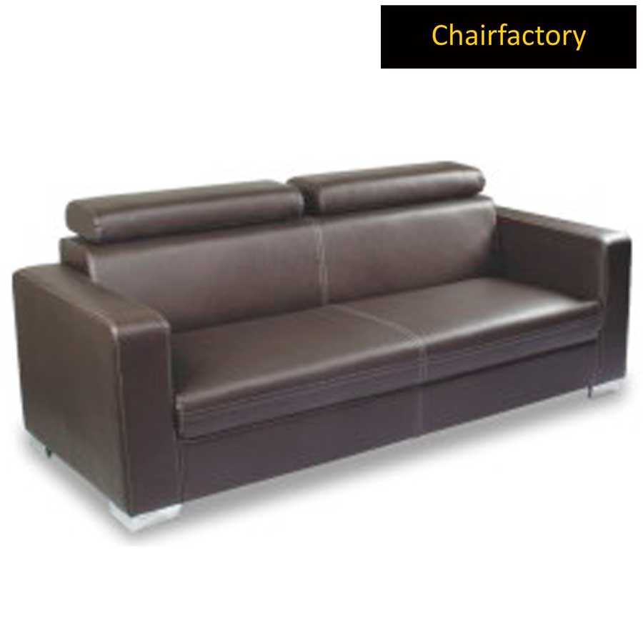 Melbourne Brown Leatherette 2 Seater Sofa