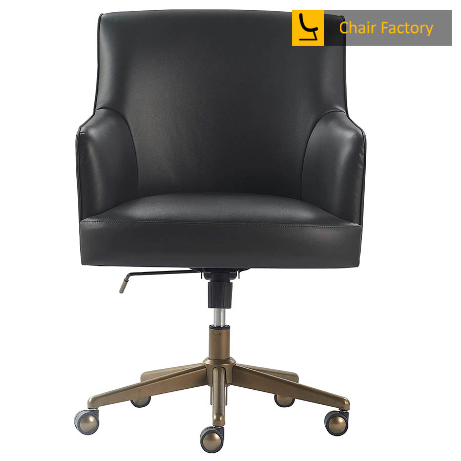 Newcastleton Black Leather Designer Chair