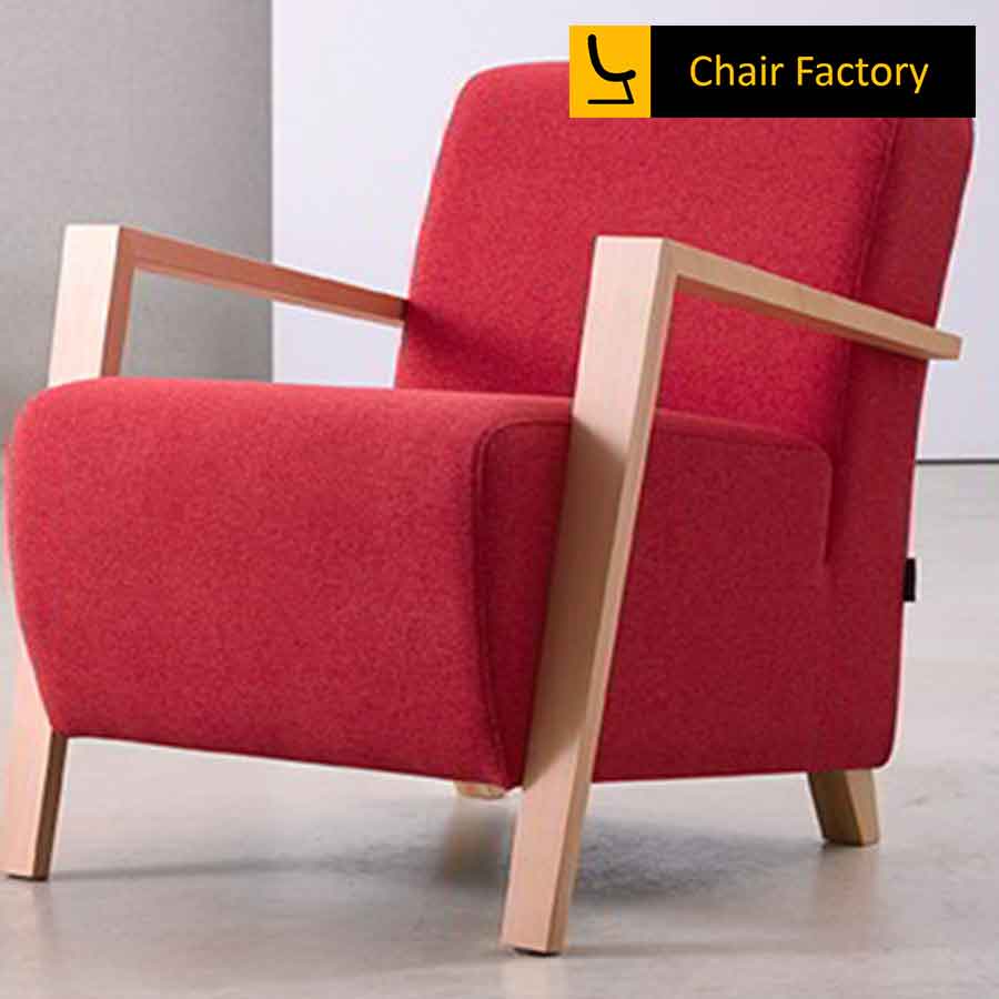 Deneb Red Accent Chair with Arms